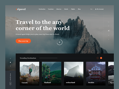 Travel Agency - Landing Page clean ui creative creative design digital agency landing page layout design minimal product design template travel agency ui ui design uiux design ux vacation web web design web designer web ui website