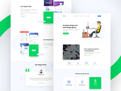 Digital agency landing page concept by Shah Alam on Dribbble