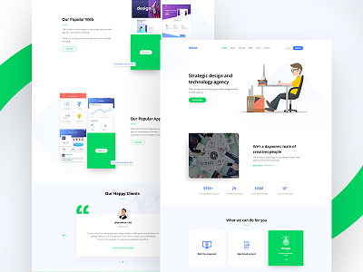 Digital agency landing page concept