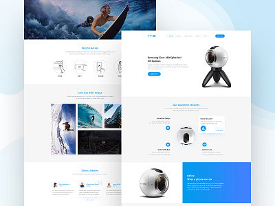 Gear 360° - product landing page concept gear 360° graphics landing page marketing product ui ux web