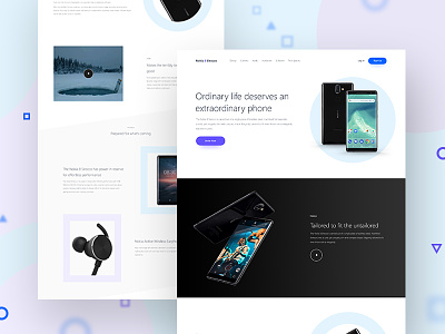 Product Landing Page 8 clean design minimal new nokia product sirocco ui ux web