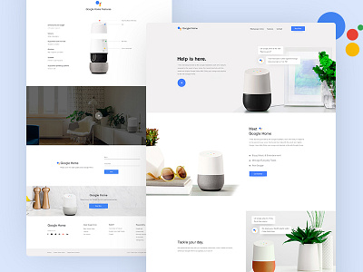 Google Home clean design google home minimal product service ui ux web