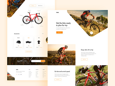 Product Landing Page on Bicycles bicycle business clean e commerce minimal product trendy ui ux web web design web designux