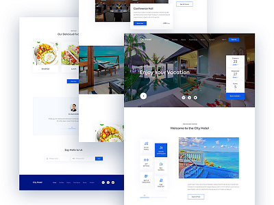 Hotel Booking Website agency booking hotel reservation resort restaurant tourism travel ui ux vacation webdesign