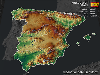 Spain Map After Effects Project