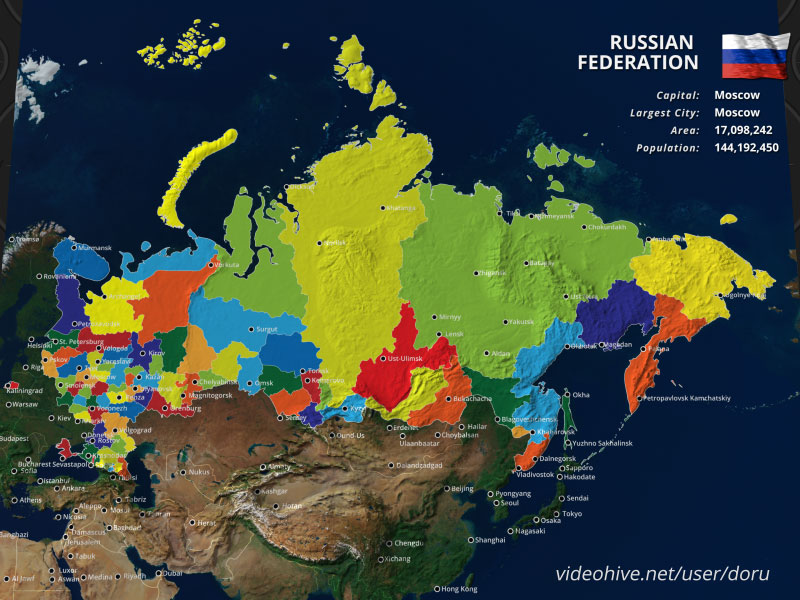 Современная карта россии 2022