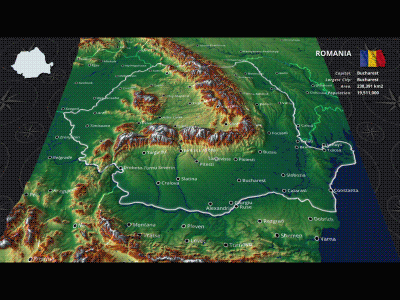 Romania Map after effects doru europe kit map project romania template videohive