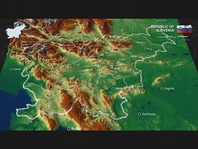 Slovenia after effects doru europe kit map slovenia template video videohive