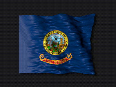 State of Idaho Flag Animation animation flag gif idaho infographic loop royalty free template usa video