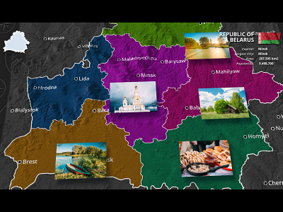 Belarus Infographic Video Map after effects. ae belarus doru europe kit project template video videohive