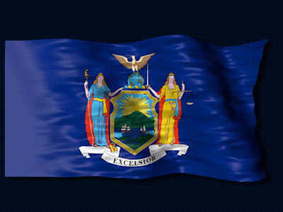 Flag Of New Yourk animation flag gif infographic loop map new york state usa video