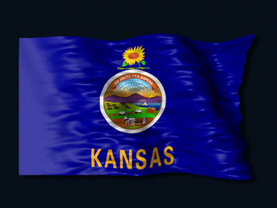 Flag Of Kansas animation flag gif infographic kansas loop map state usa video
