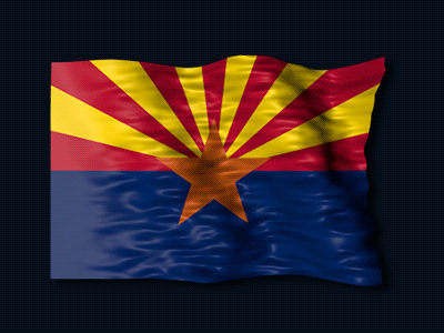 Flag Of Arizona animation arizona flag gif infographic loop map state usa video