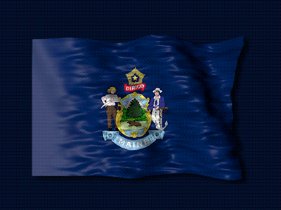 Flag Of Maine animation flag gif infographic loop maine map state usa video