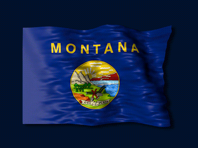 Flag Of Montana animation flag gif infographic loop map montana state usa video