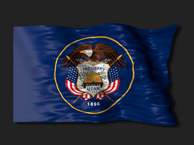 Flag Of Utah america animation flag gif infographic loop map state usa utah video