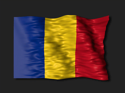 Romania Flag Animation Looped for After Effects