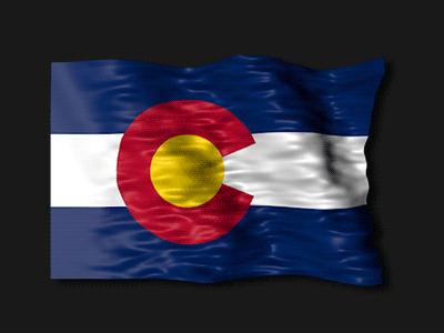 Flag of Colorado america animation colorado flag gif infographic loop map state usa video