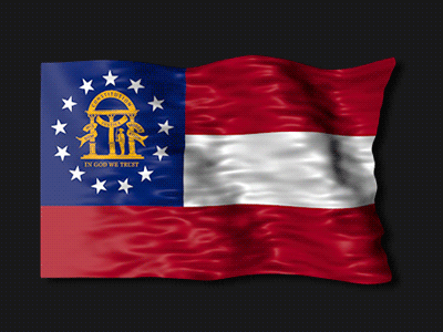 Flag Of Georgia america animation flag georgia gif infographic loop map state usa video