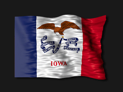 Iowa Flag animation for After Effects - 2 seconds loop after effects doru element3d europe iowa kit project template video videohive