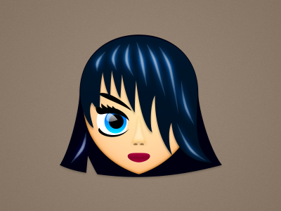 ShareChick (rebound) character chick face girl identity logo logotype share