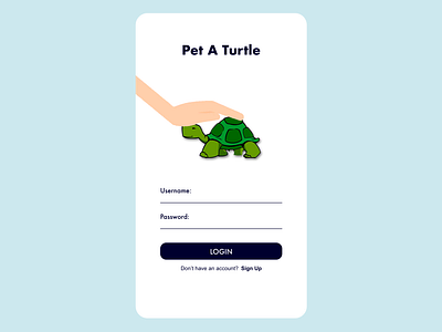 001 DailyUI - Pet A Turtle