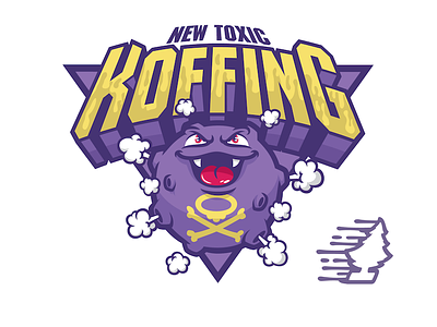 KOFFING!! character inkpark knicks logo mascot pokemon pokemongo sportslogo