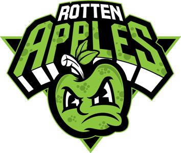 Rotten Apple s apple cartoon character clothing design freshnes graphics knicks league logo mascot shirt team tee