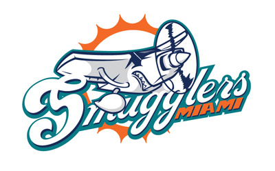 Smugglers character design dolphins football graphics illustration logo mascot miami nfl sports tee typography