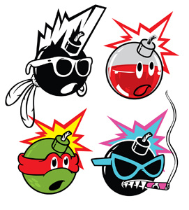 Adam bomb cartoons character design freelance graphics hundreds illustrations logo major league tmnt