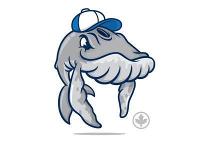 Humpback art cartoon character design graphic humpback illustration logo mascot ocean tee whale