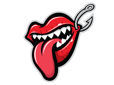Shark Lips branding cartoon character clothing graphic illustration logo mascot sportslogo tee vector