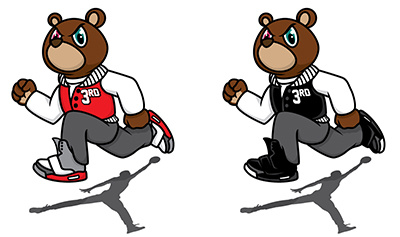 Air Yeezy1 bear design graphic illustration kanye mascot nike sneakerhead tee