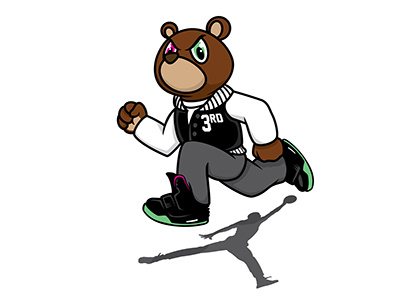 Air Yeezy 2 bear cartoon character jordan jumpman kayne logo mascot nike sneakerhead yeezy