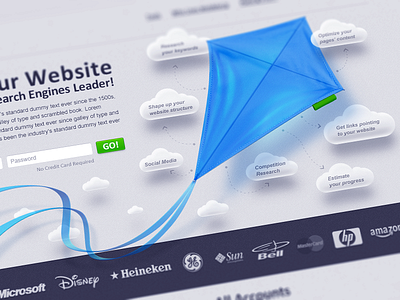 Website Homepage cloud design homepage kite site web website