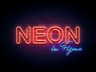 Neon effect made in Figma color figma illustration neon