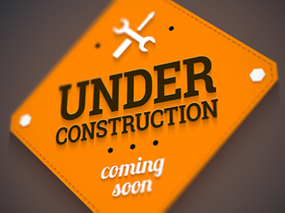 Under Construction coming soon icon sign under construction yellow