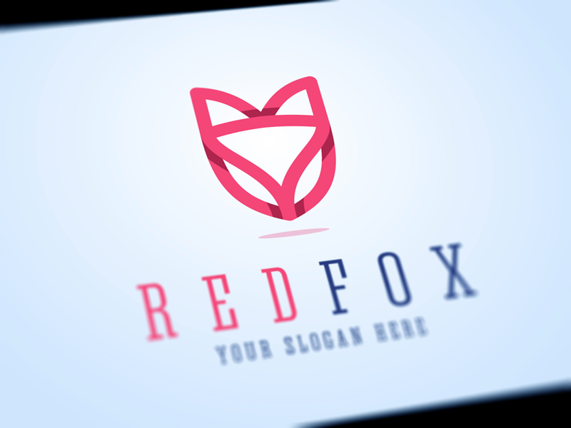 backpack with red fox logo