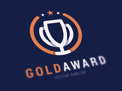 Award Sign award cup line logo logotype overlap overlapping sign stock