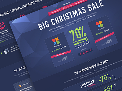 Christmas Sale 2016 Landing Pages christmas discount landing page sale site web webdesign