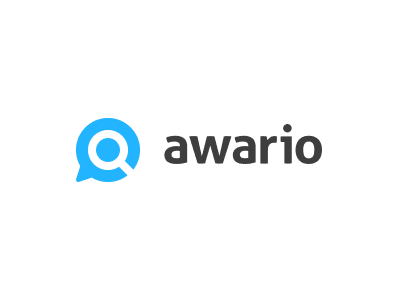 Awario Logo Animation animate awario blue bubble gif logo logotype search social