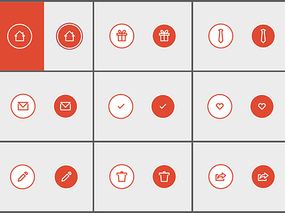 Icons buttons icon icons illustration illustrator red round sopost ui vector