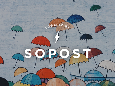 Powered by SoPost branding logo power powered sopost white