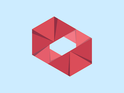 Research Through Design Logo 2015 branding fold folds icon logo origami paper red rtd shadow