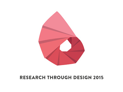 RTD2015 Logo brand branding fold folding logo origami paper red shadow spiral