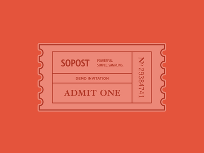 Demo Product Invitation illustration invitation sopost ticket