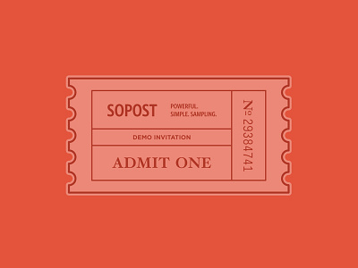 Demo Product Invitation illustration invitation sopost ticket