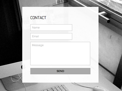 Contact Form background big black contact design flat form portfolio splash web website white