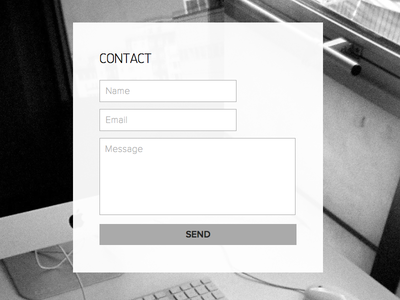 Contact Form background big black contact design flat form portfolio splash web website white