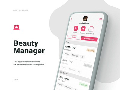 Beauty Manager - Appointments Scheduling android android app design app appointment booking beauty design logo mobile schedule ui ux